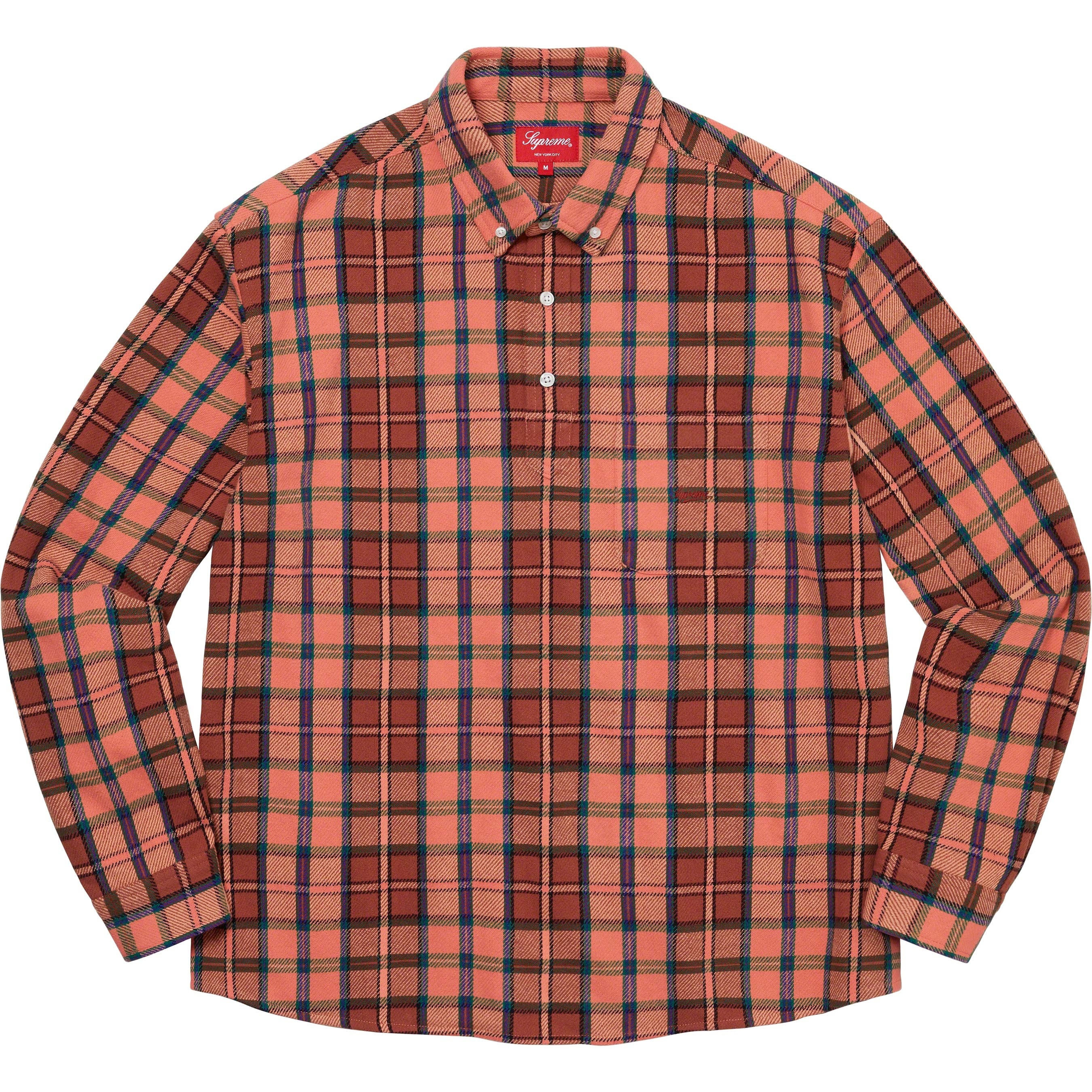 Pullover Plaid Flannel Shirt view 6